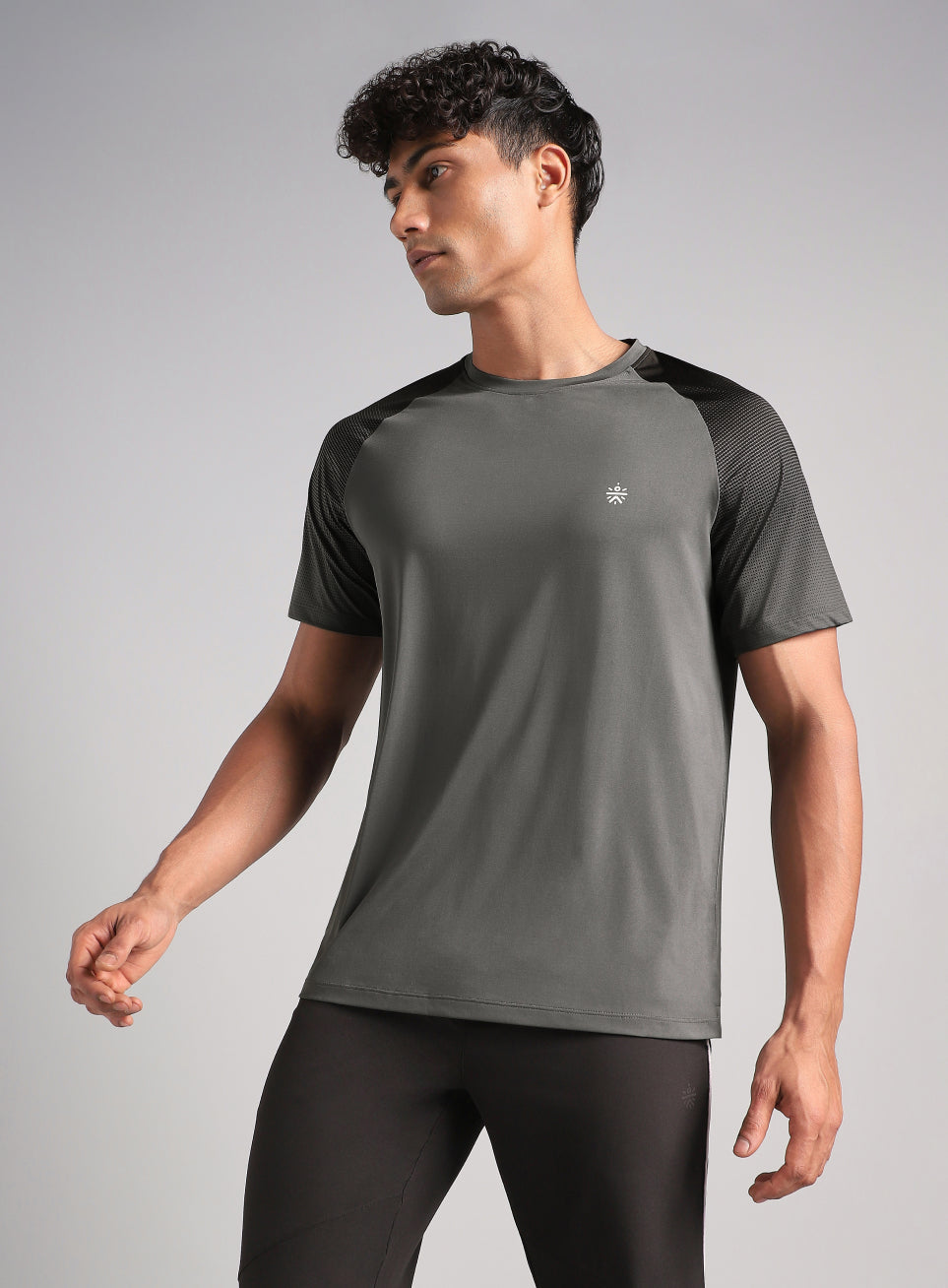 Men's Dark Grey Power Pop Training T-Shirt