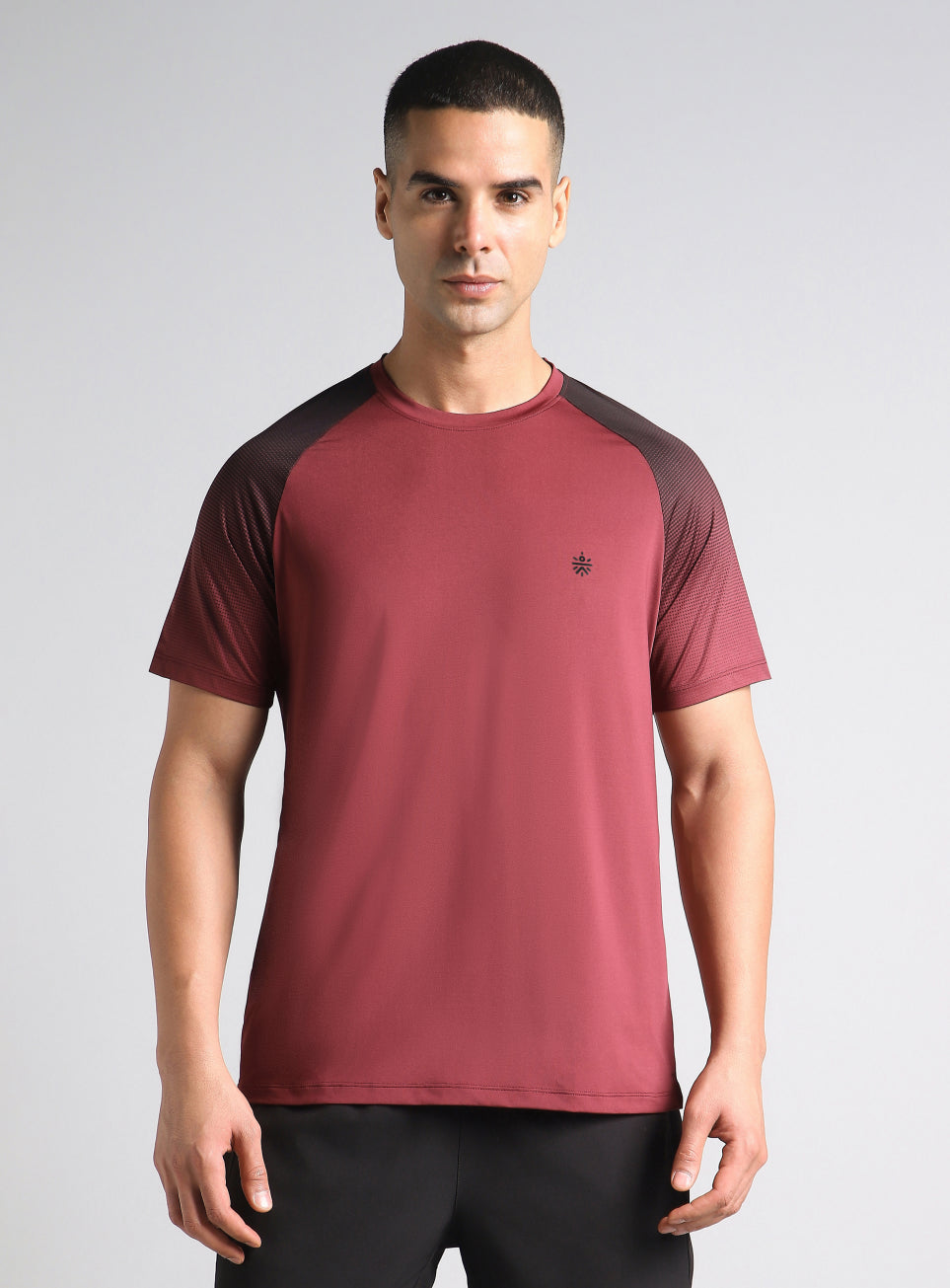Men's Maroon Power Pop Training T-Shirt