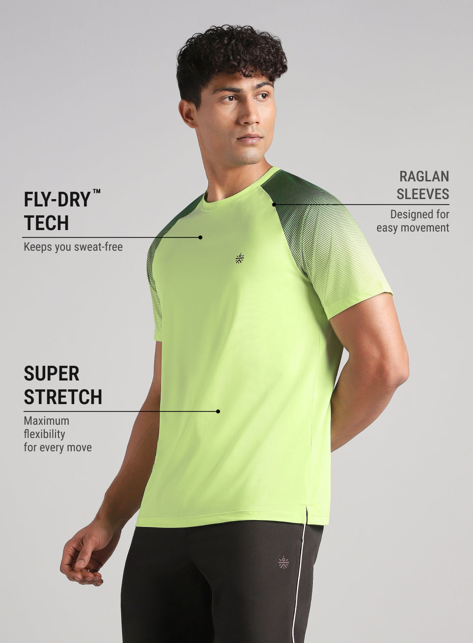 Men's Lime Power Pop Training T-Shirt