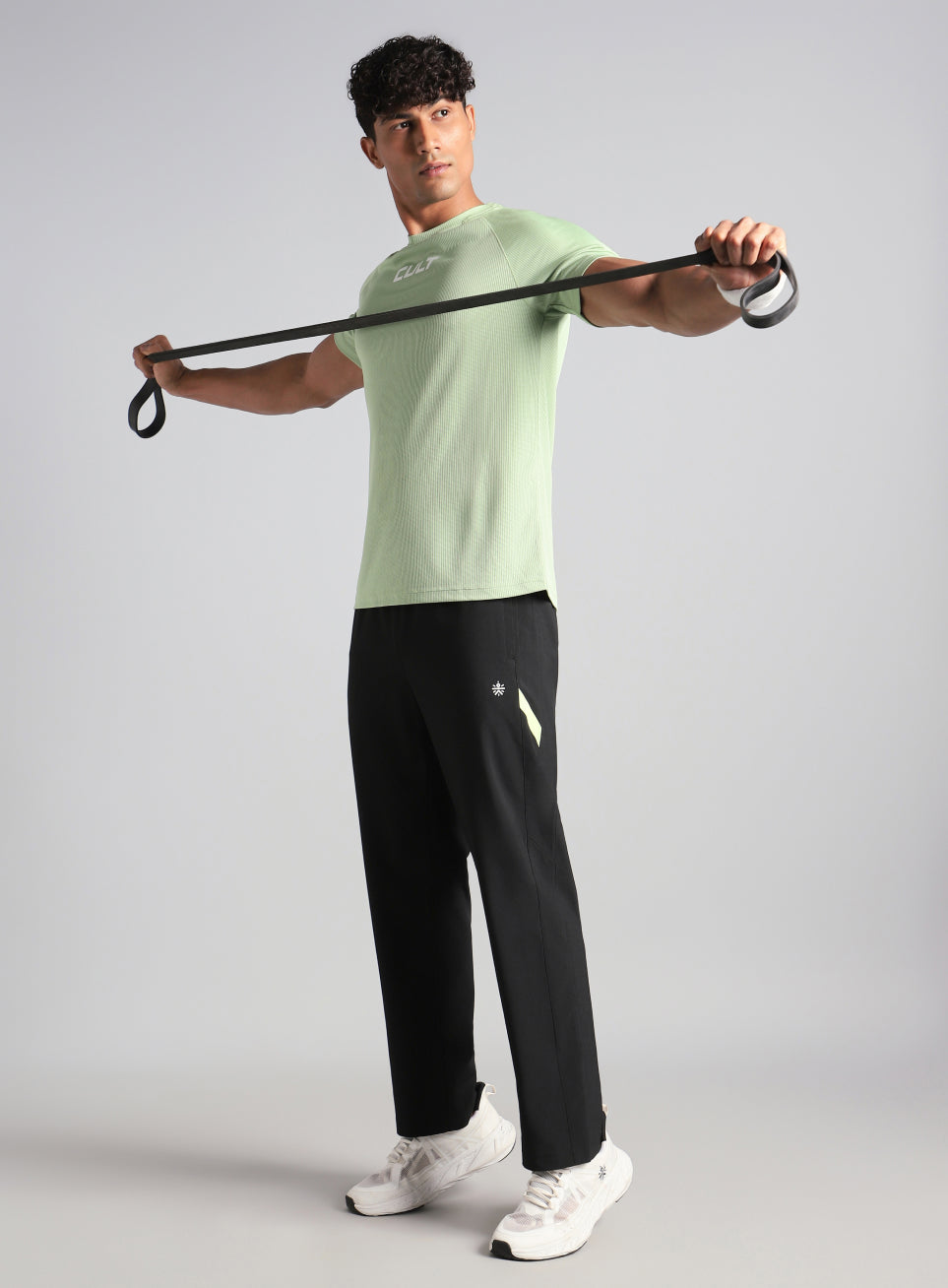 Men's Back Straight Fit Power Pop Trackpants