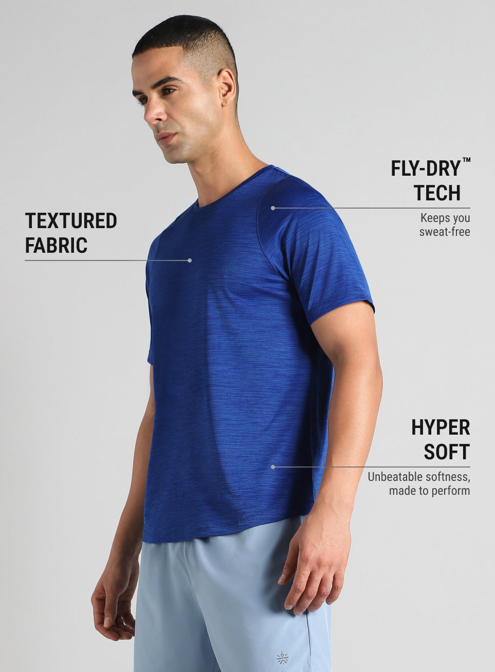 Men's Blue Training Elevate Sculpt T-shirt