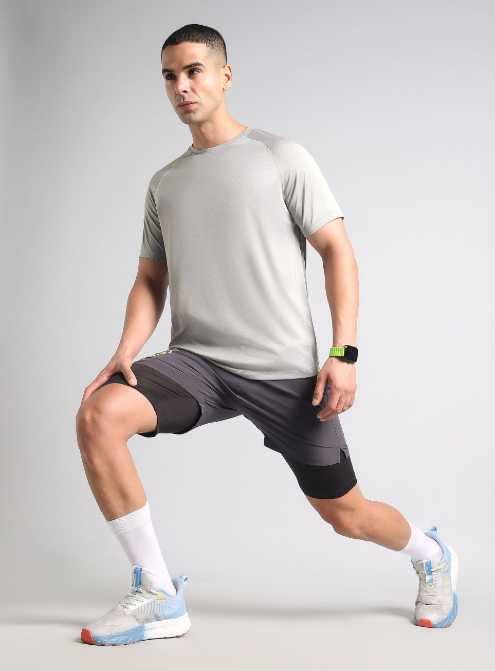 Men's Grey Everyday Workout Train Tee