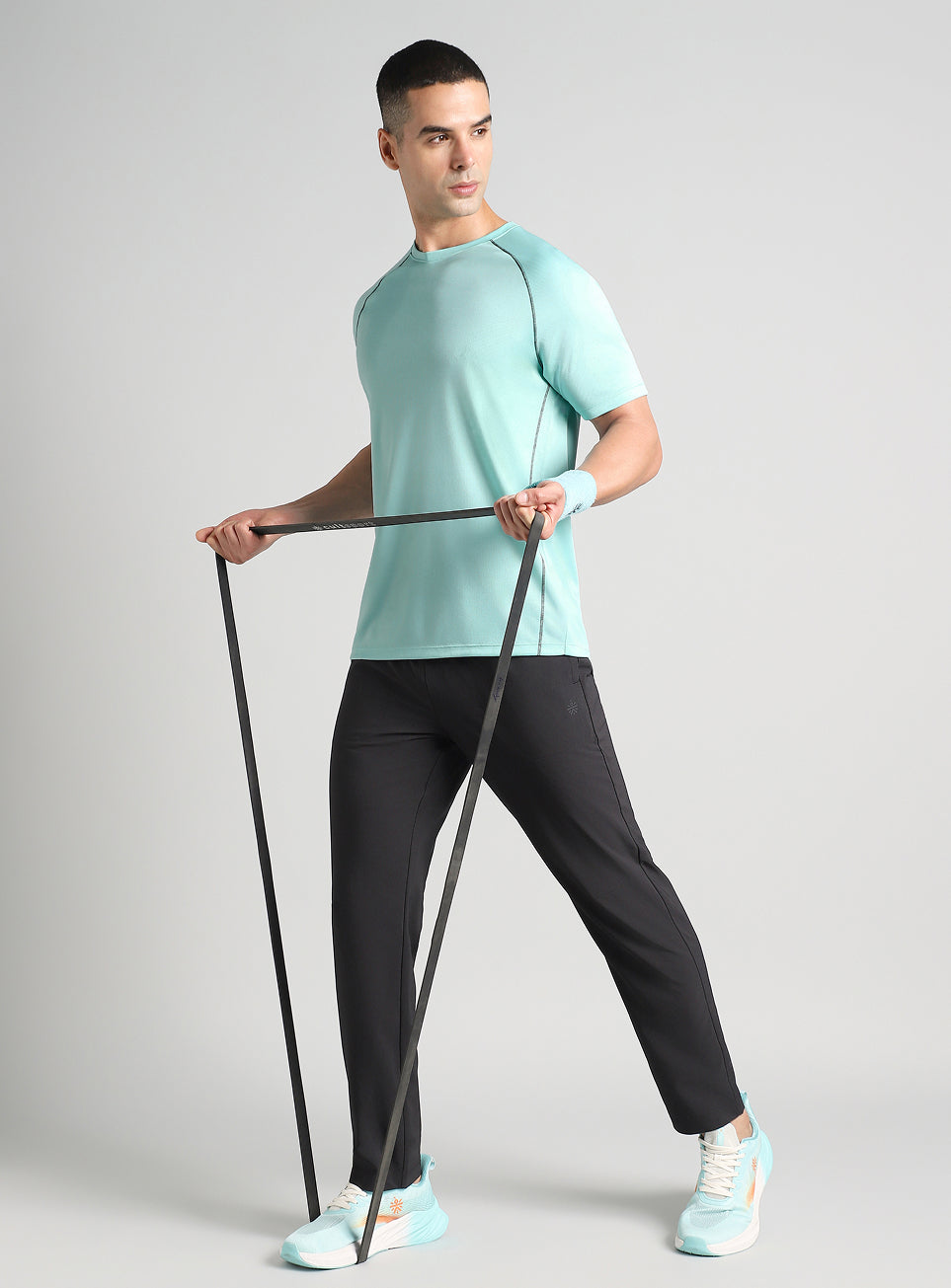 Men's Turquoise Everyday Workout Train T-shirt