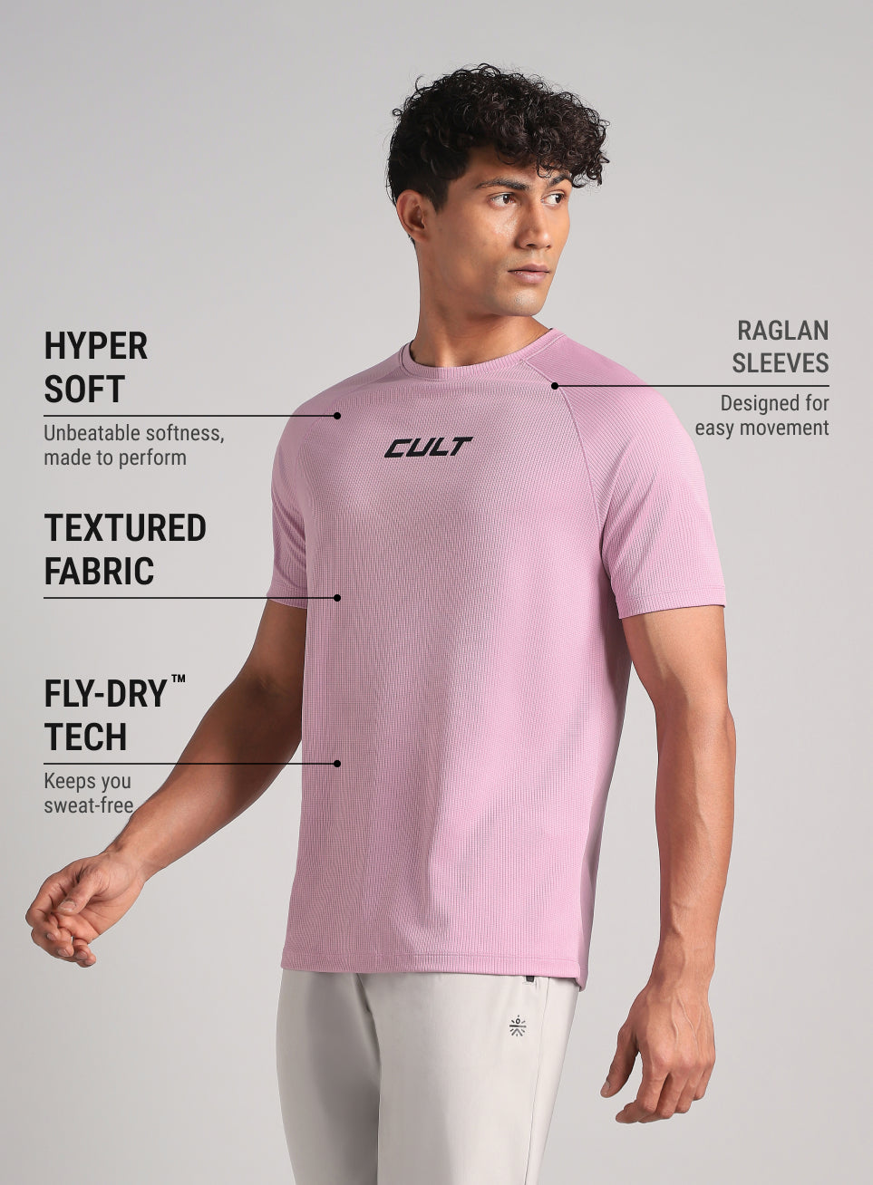 Men's Lt.Purple Easy Move Tee