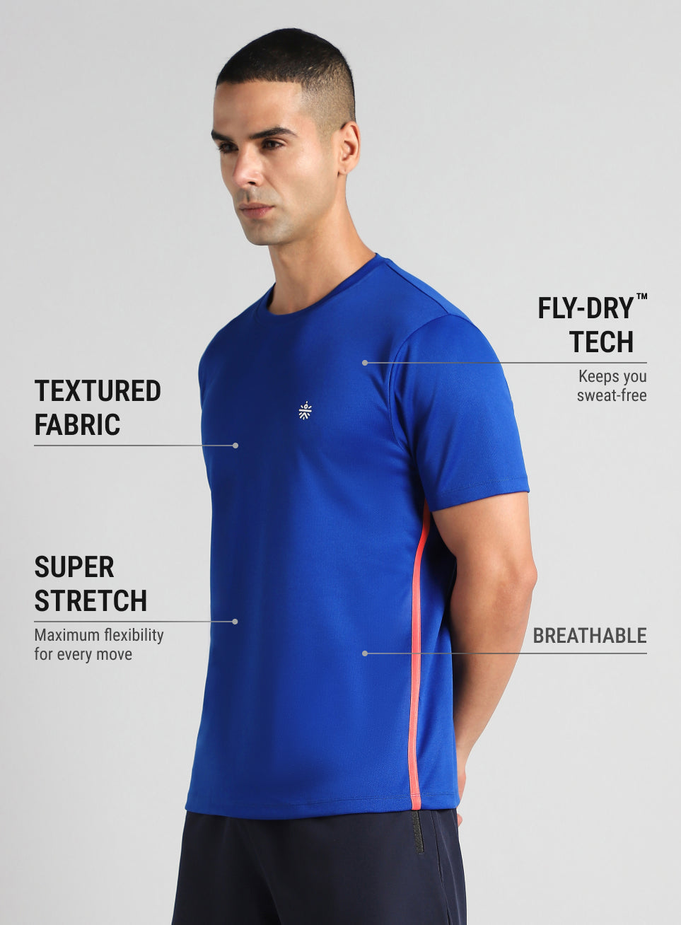 Men's Blue All Format Training T-shirt