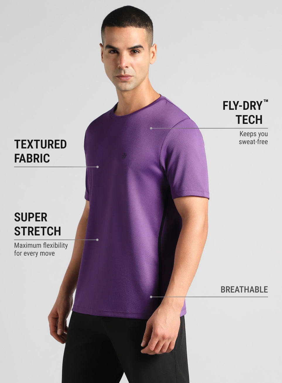 Men's Purple All Format Training T-shirt