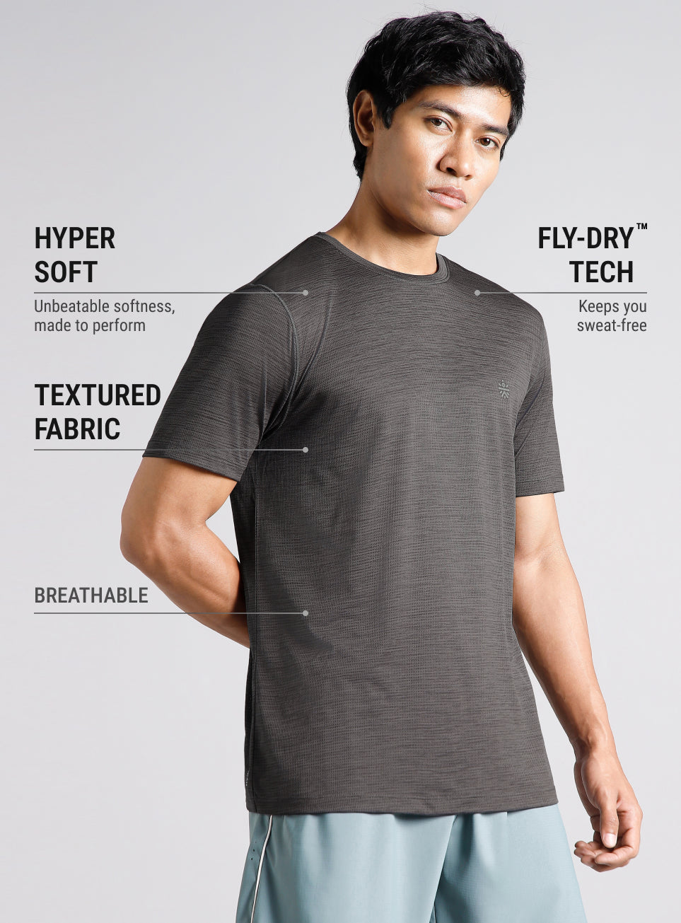 Men's Dark Grey All Format Training Pro T-shirt