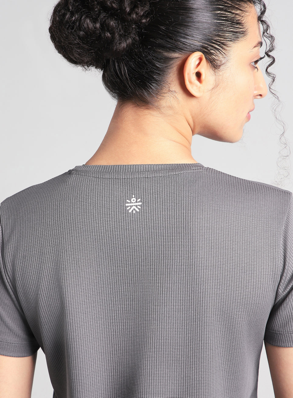 Women's Dark Gey Core Training Longline T-shirt