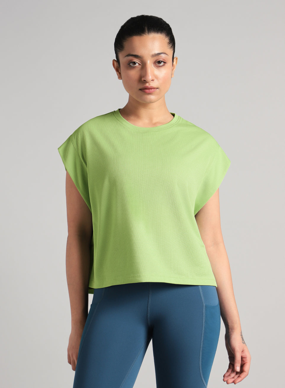 Women's Green Sculpt Muscle T- shirt