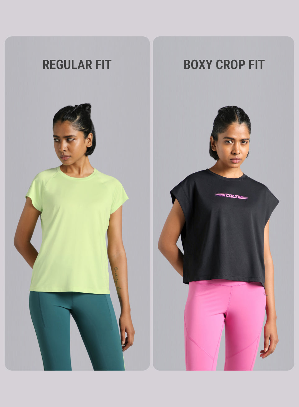 Women's Black Muscle Ease Boxy Fit T-shirt