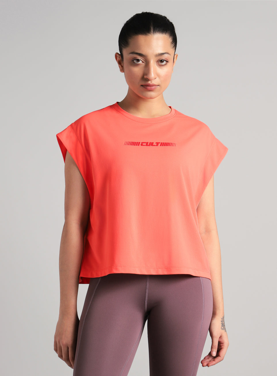 Women's Peach Muscle Ease Boxy Fit T-shirt