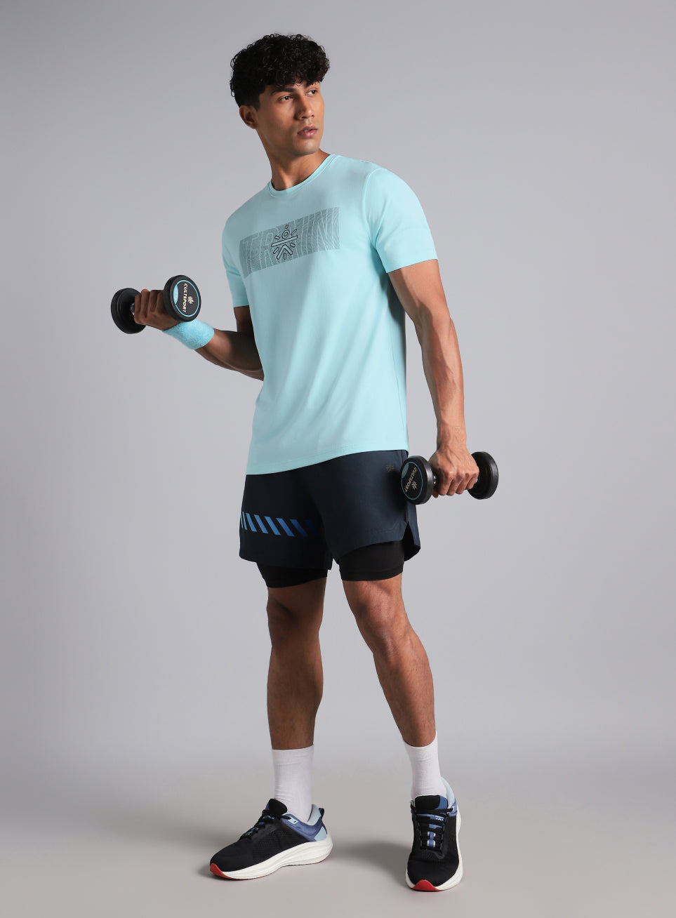 Men's Blue Cult Train Graphic T-shirt