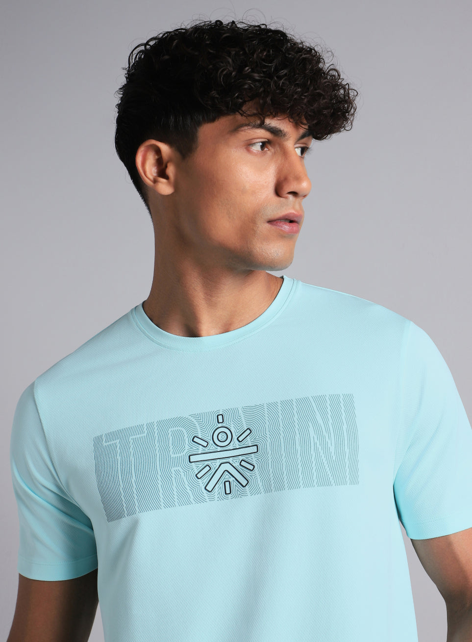 Men's Blue Cult Train Graphic T-shirt