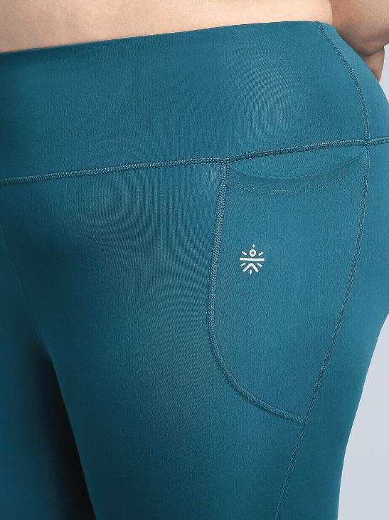 Women's Green Training Plus Size Tights