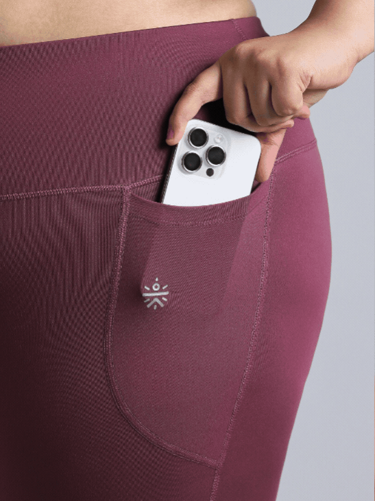 Women's Maroon Training Essential Plus Size Tights