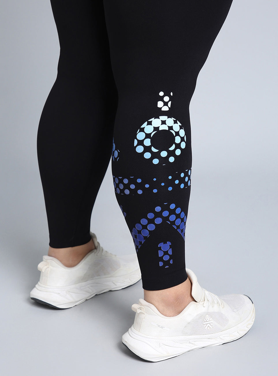 Women's Black Plus Size Graphic Branded COMFlex Training Tights
