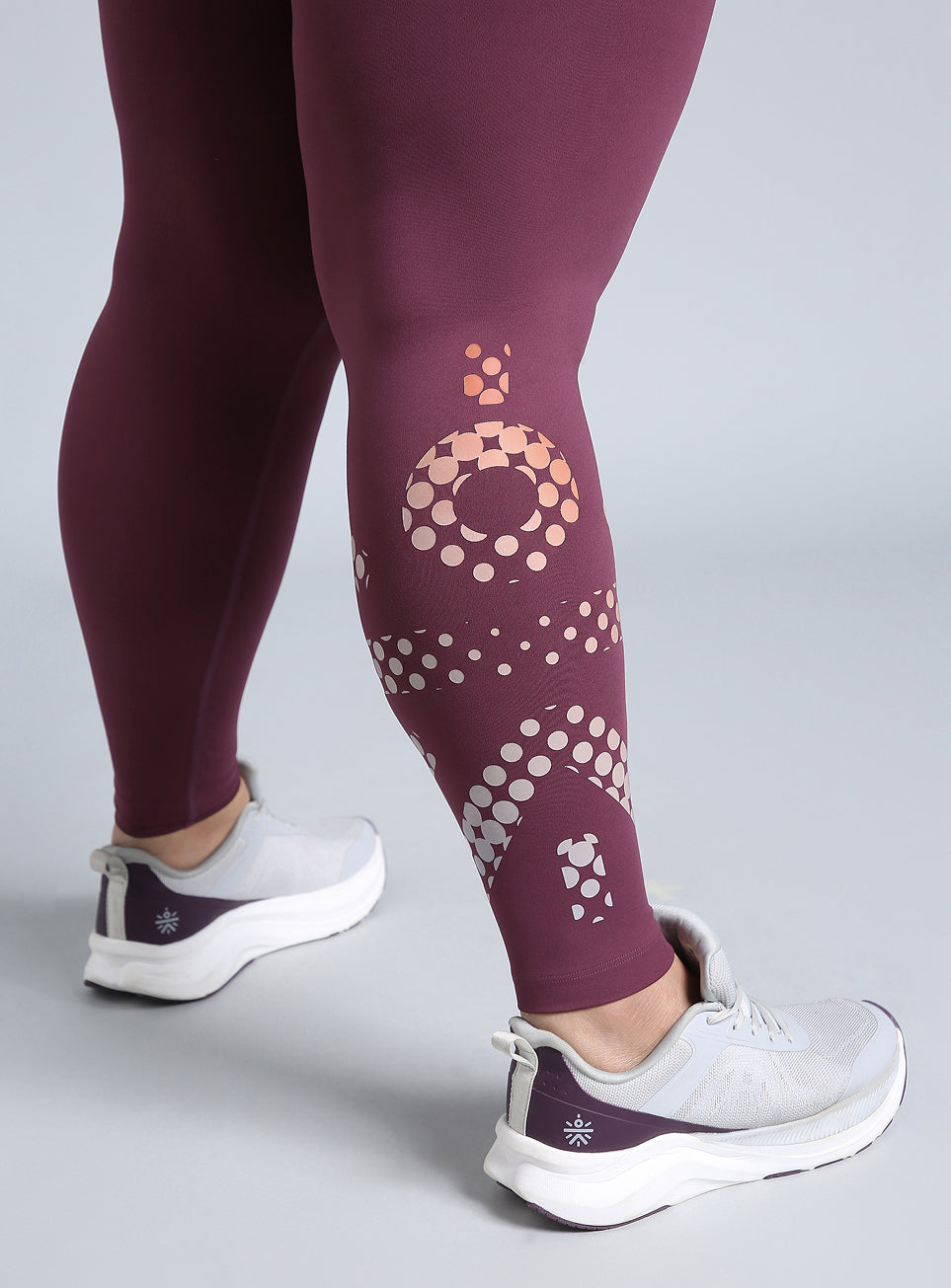 Women's Maroon Plus Size Graphic Branded COMFlex Training Tights