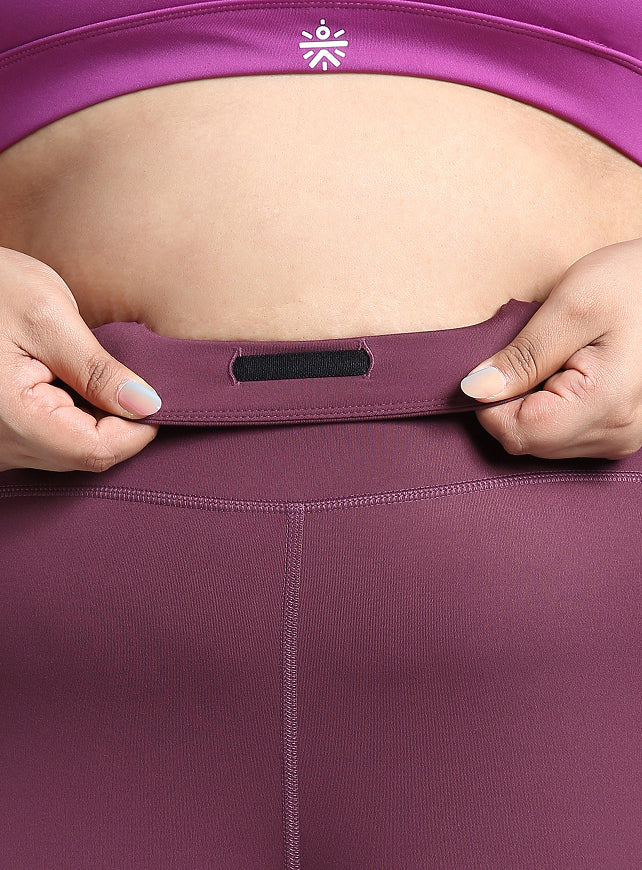Women's Maroon Plus Size Graphic Branded COMFlex Training Tights