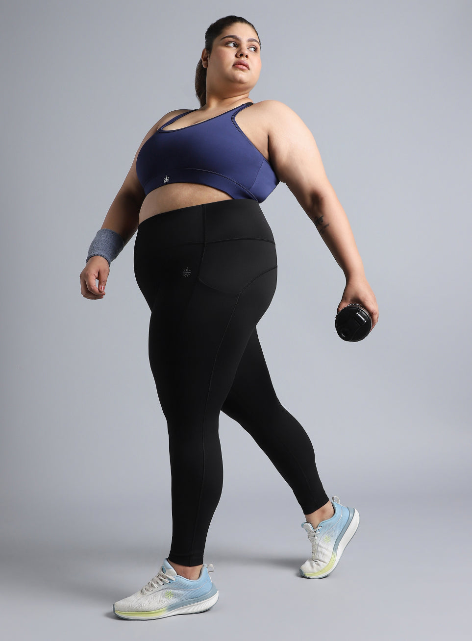 Women's Black the Run Project Comflex Plus Size Tights