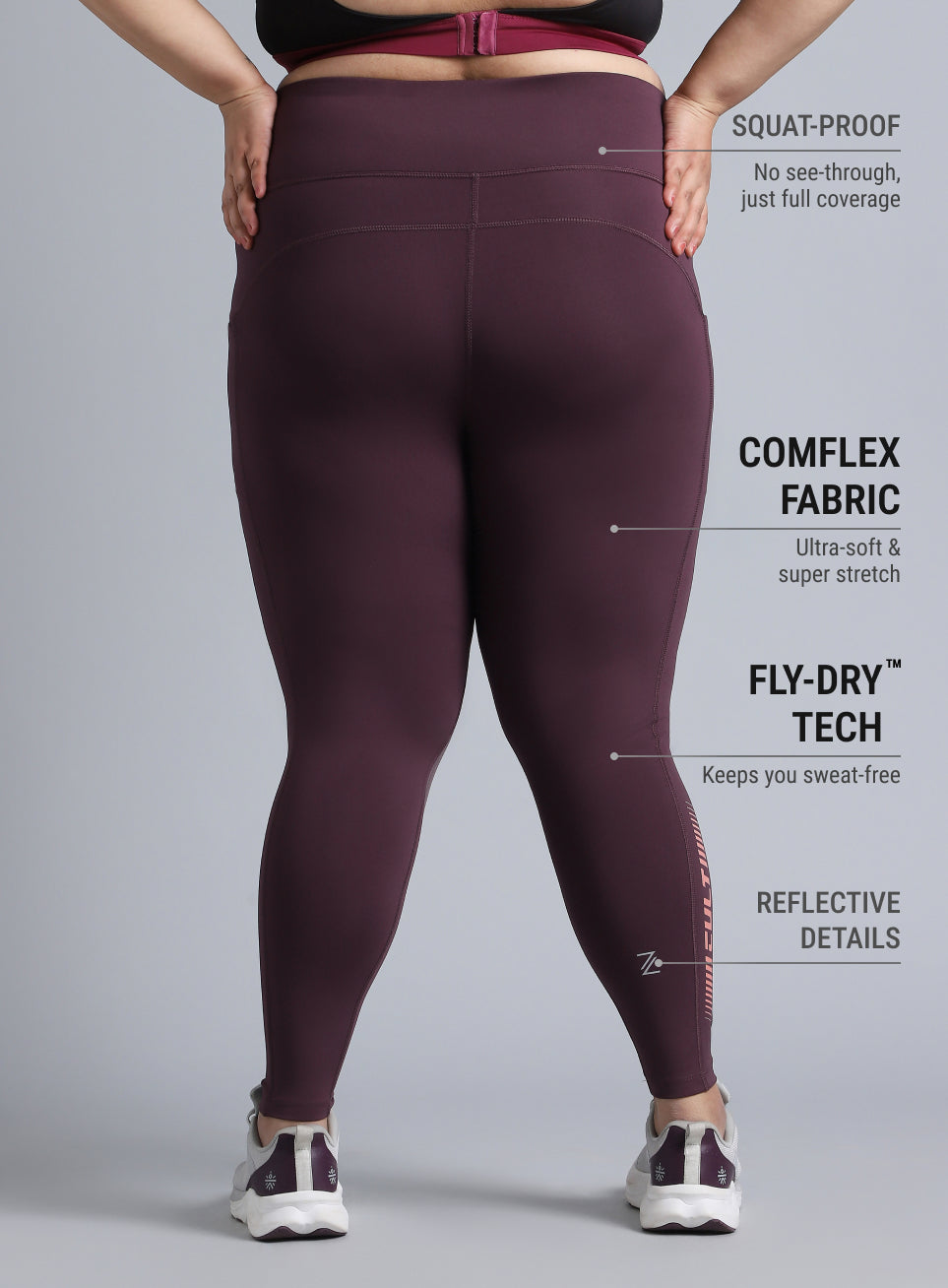 Women's Wine the Run Project Comflex Plus Size Tights