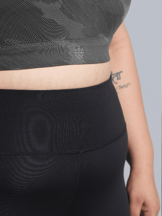 Women's Dark Grey Urban Camo Running High Support Plus Size Bra