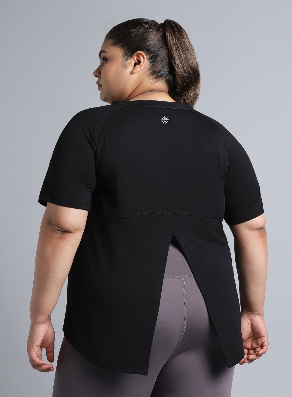Women's Black Flow HIIT Plus Size Top