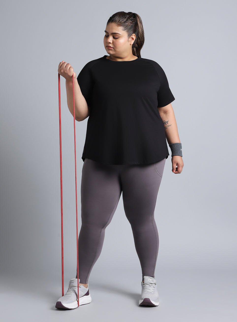 Women's Black Flow HIIT Plus Size Top