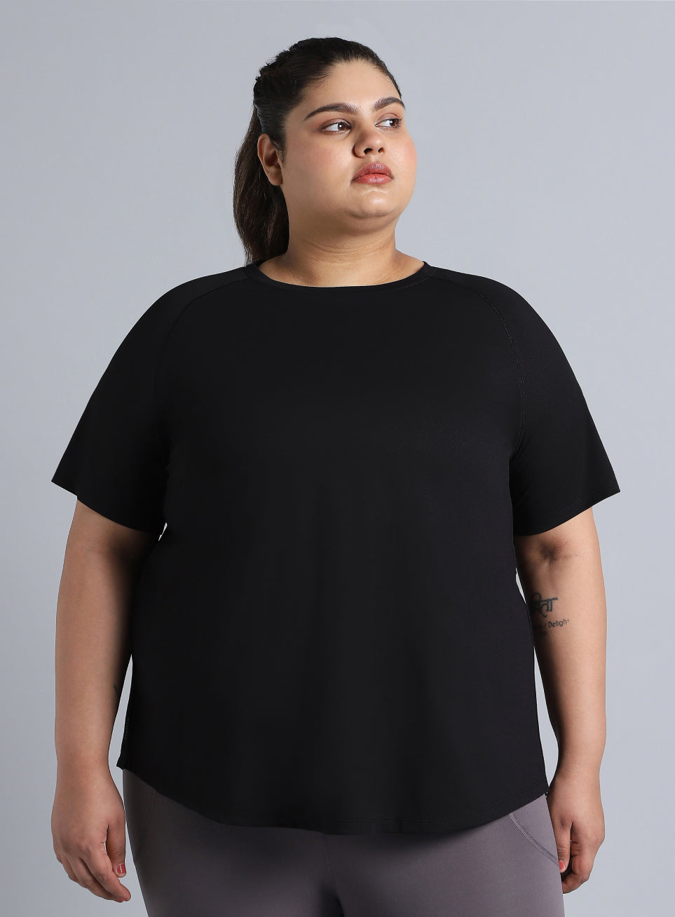 Women's Black Flow HIIT Plus Size Top
