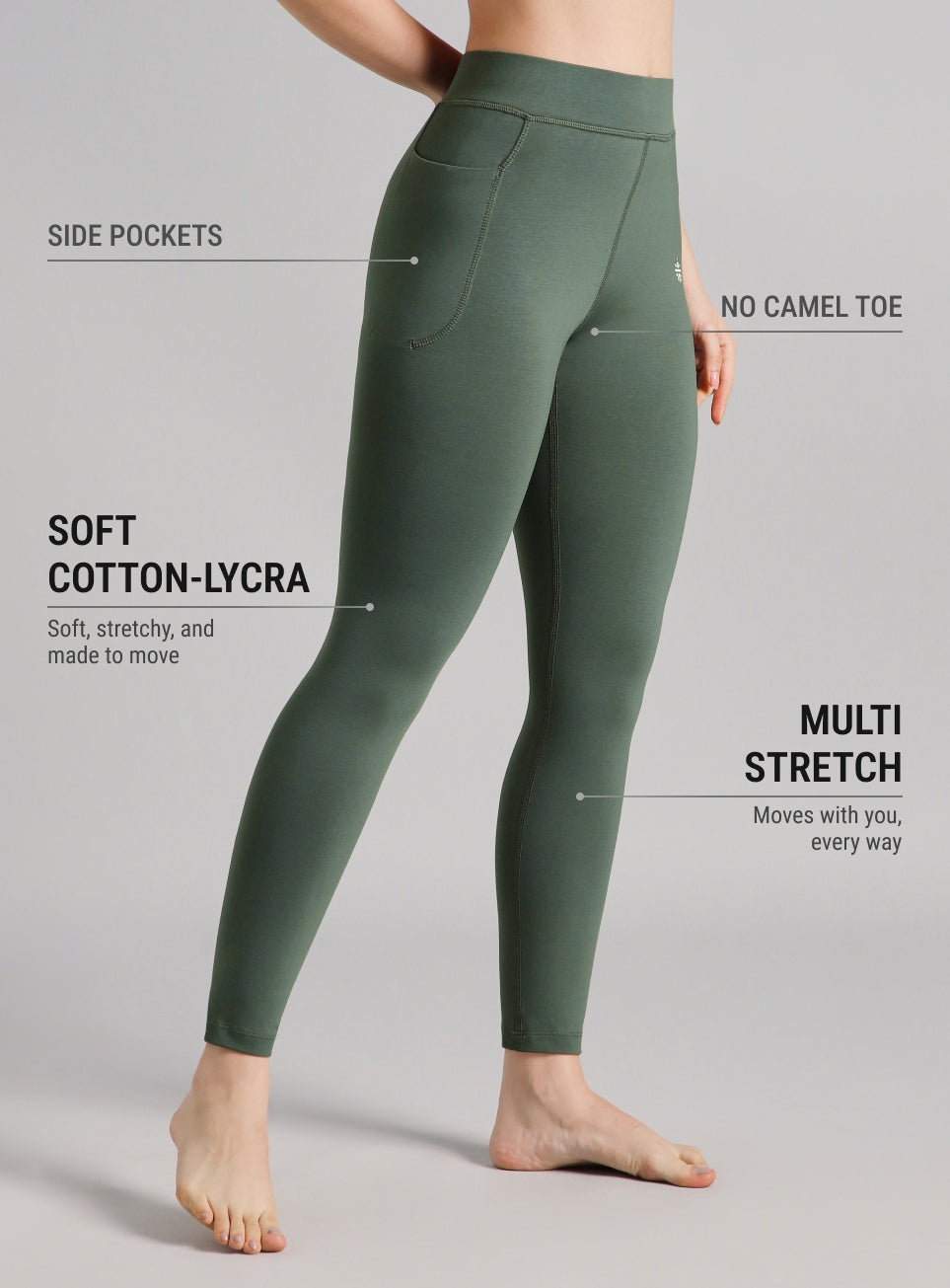 Women's Green Embody Yoga Tights