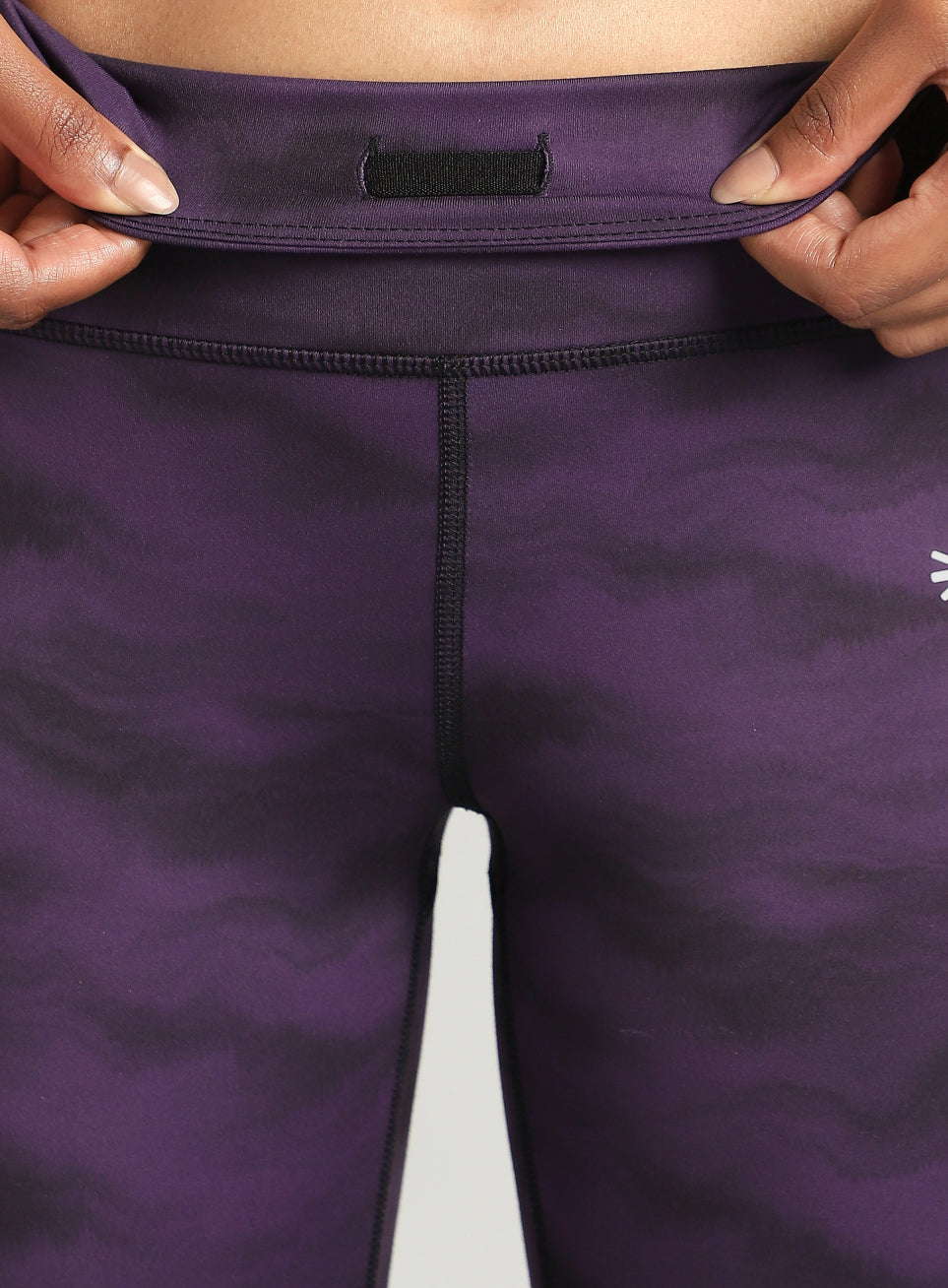 Women's Purple Earthy Texture Printed COMFlex Yoga Tights