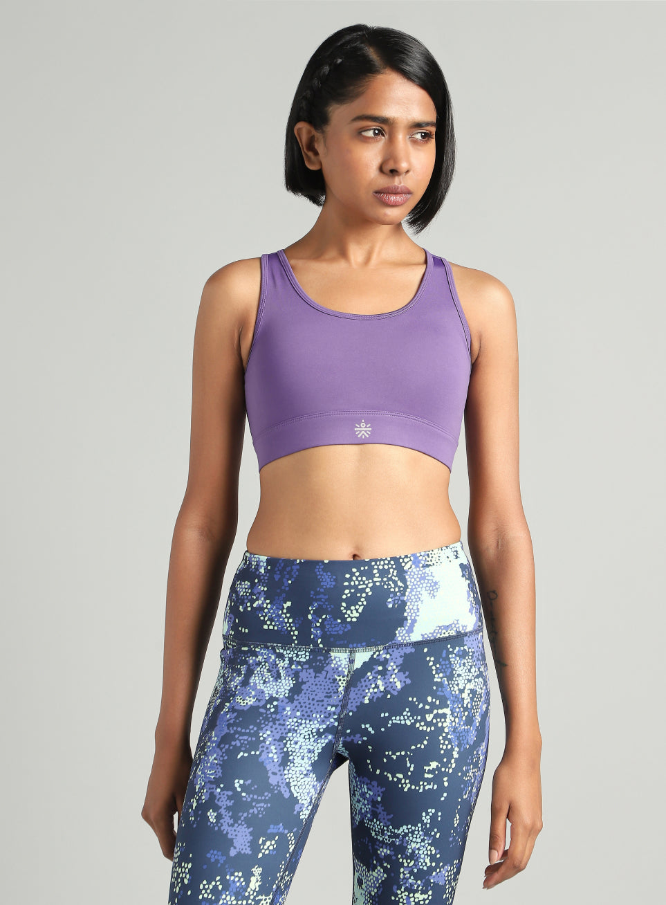 Women's Purple Racer Back With Hook High Support Running Bra