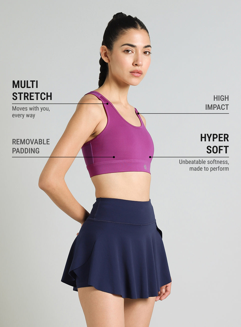 Women's Pink Racer Back with Hook High Support Running Bra