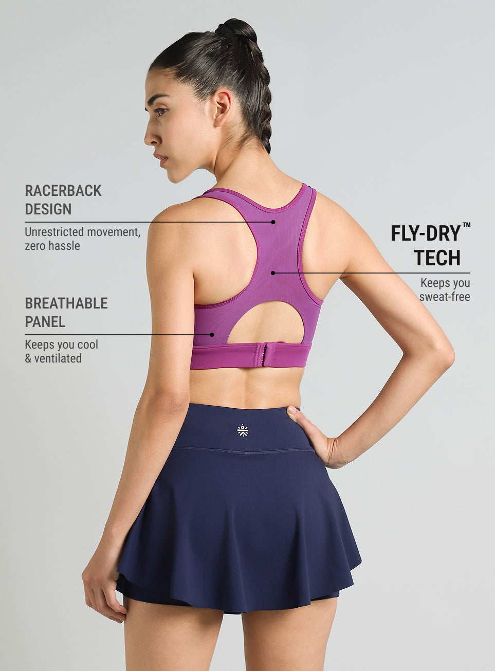 Women's Pink Racer Back with Hook High Support Running Bra
