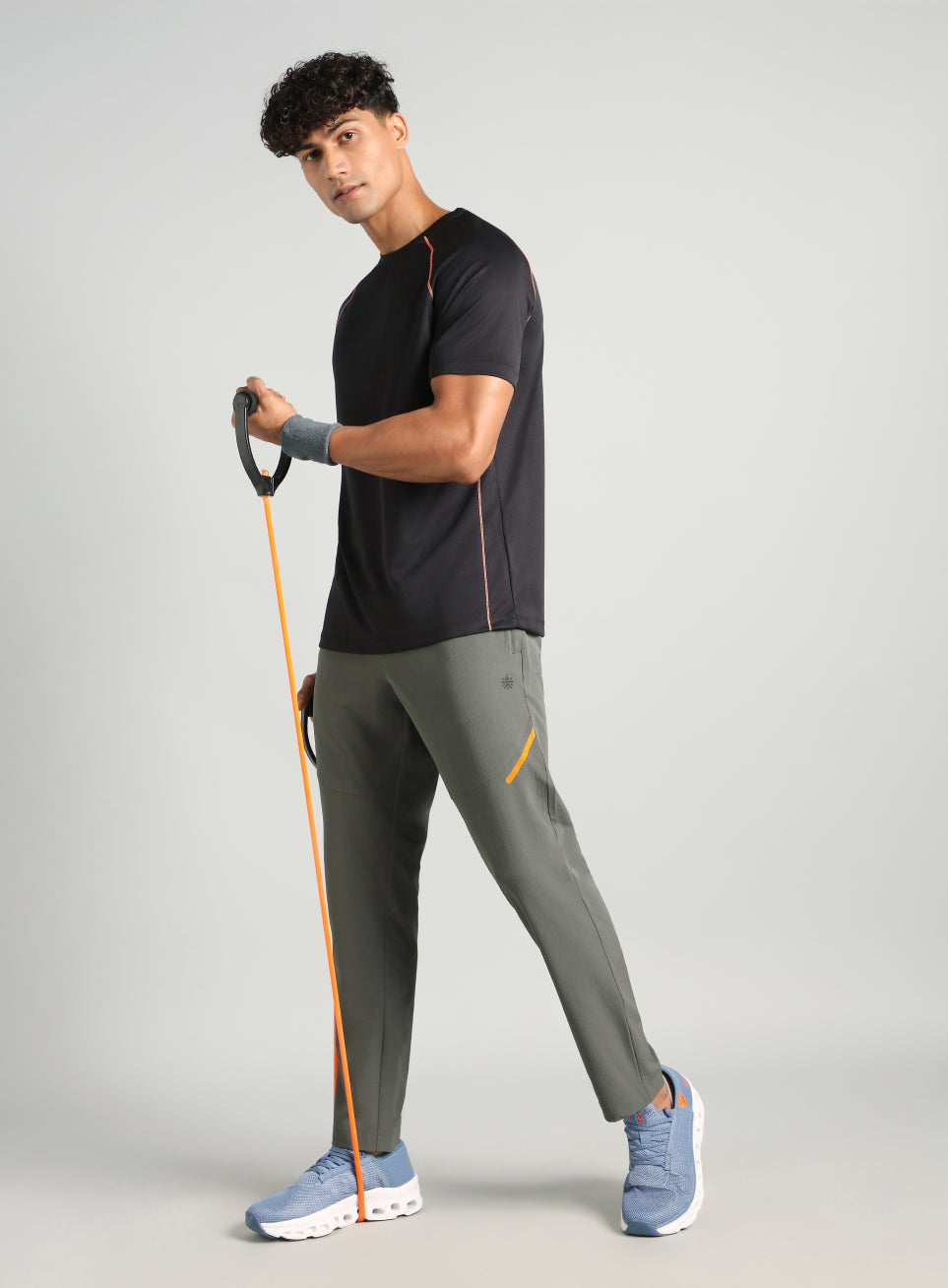 Men's Dark Grey Power Pop Training Trackpants