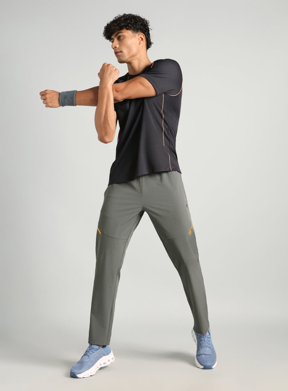 Men's Dark Grey Power Pop Training Trackpants