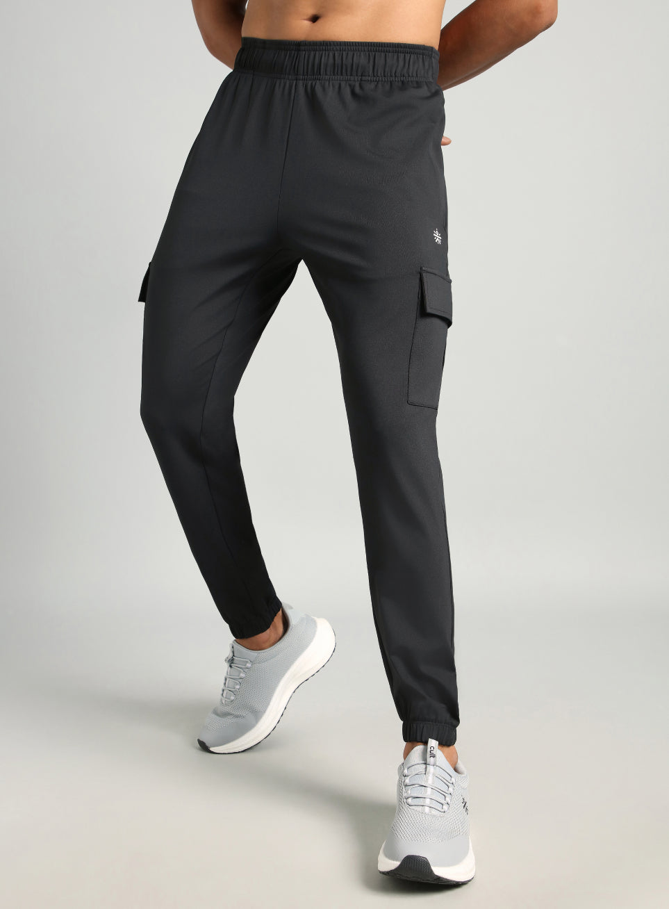 Men's Black Cargo Training Joggers