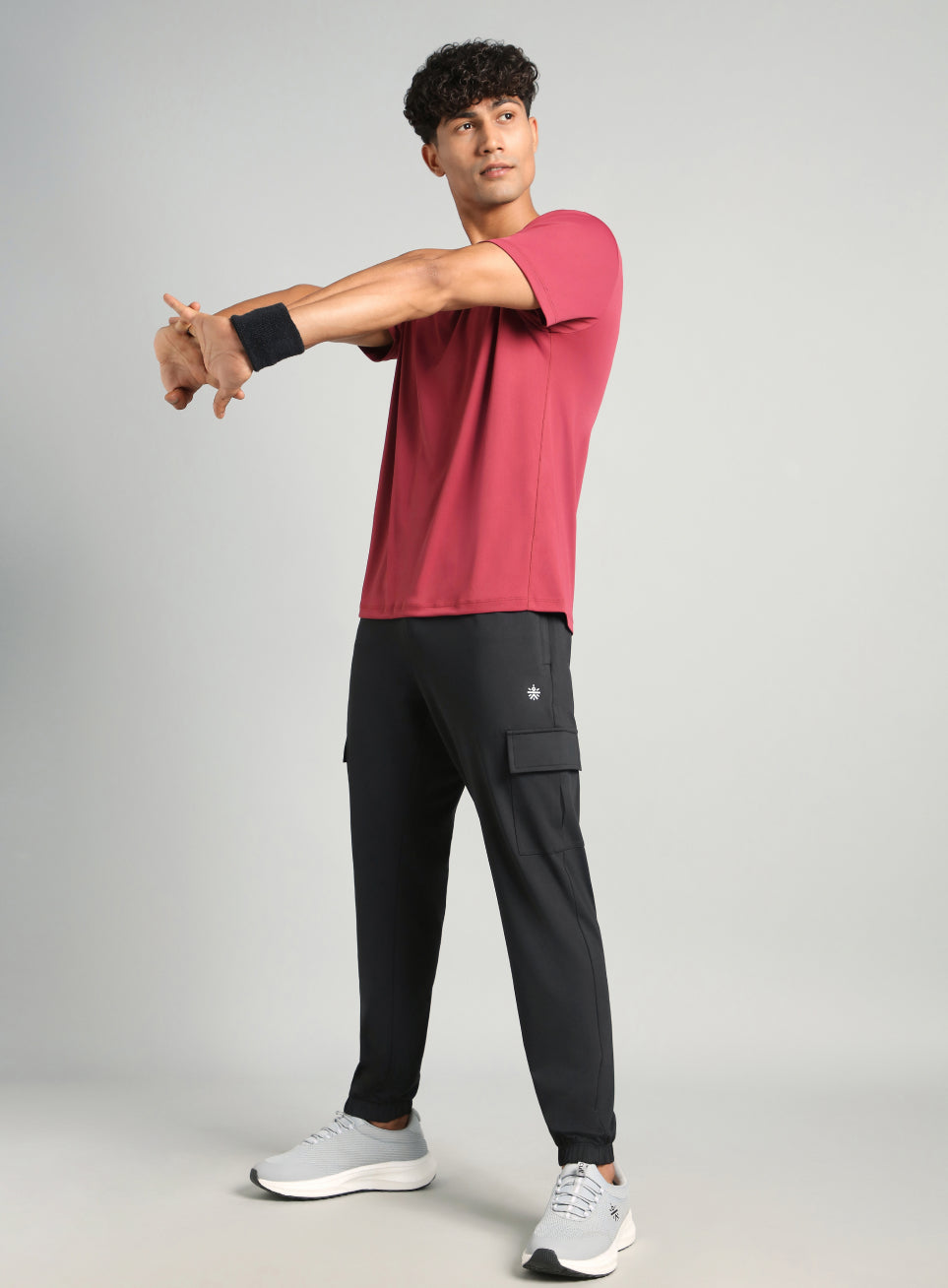 Men's Black Cargo Training Joggers