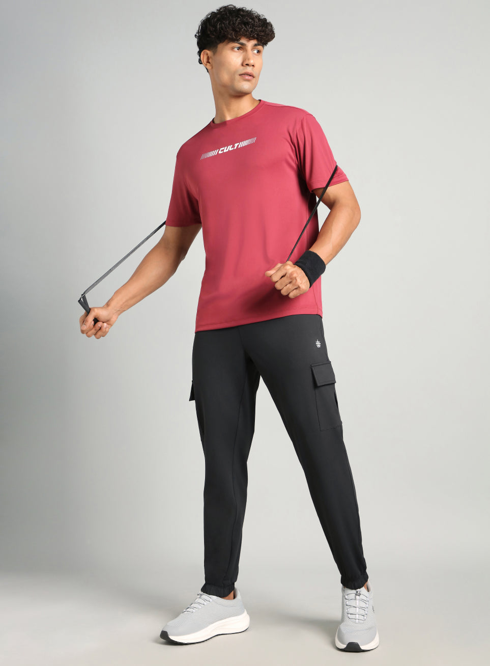 Men's Black Cargo Training Joggers