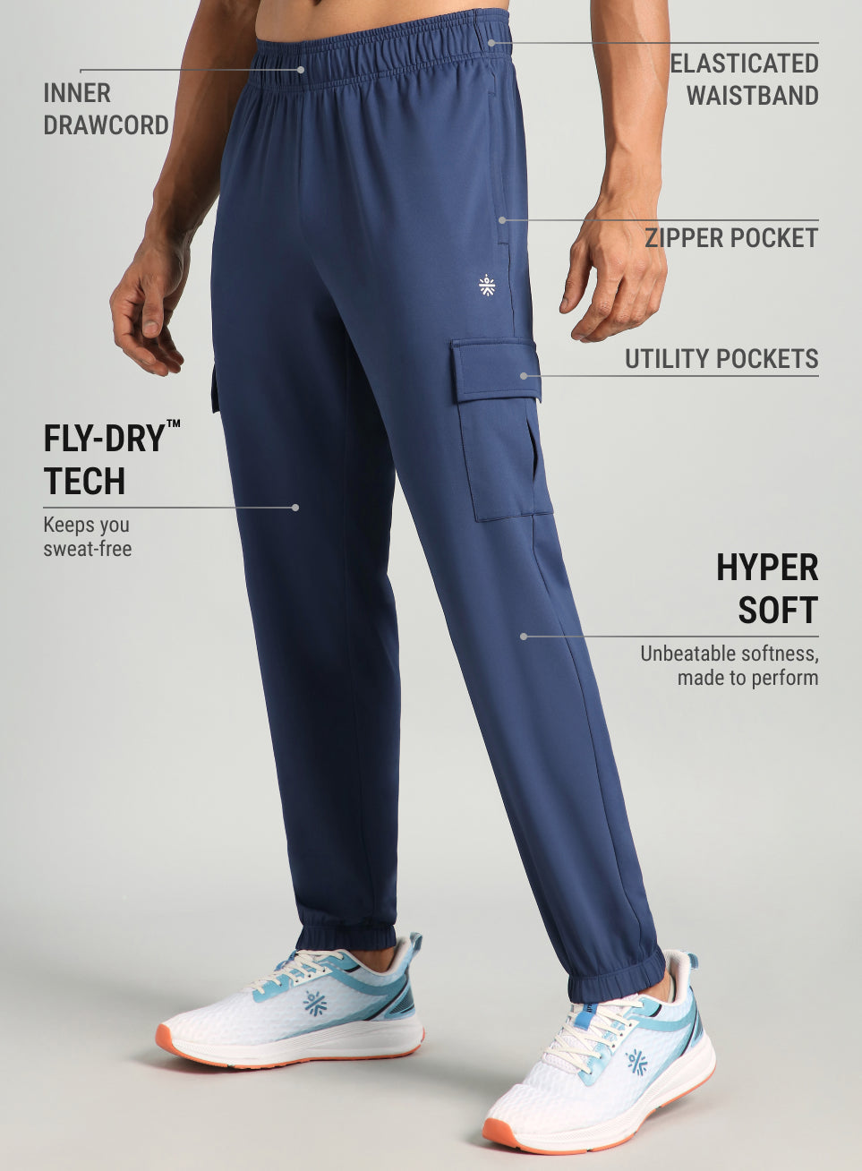 Men's Navy Cargo Training Joggers