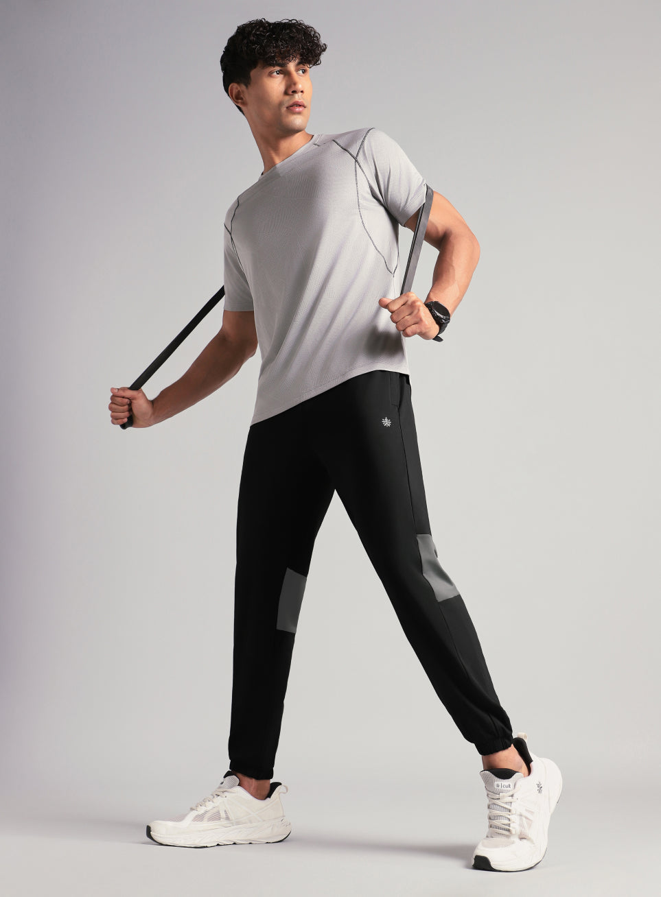 Men's Black Power Pop Active Joggers