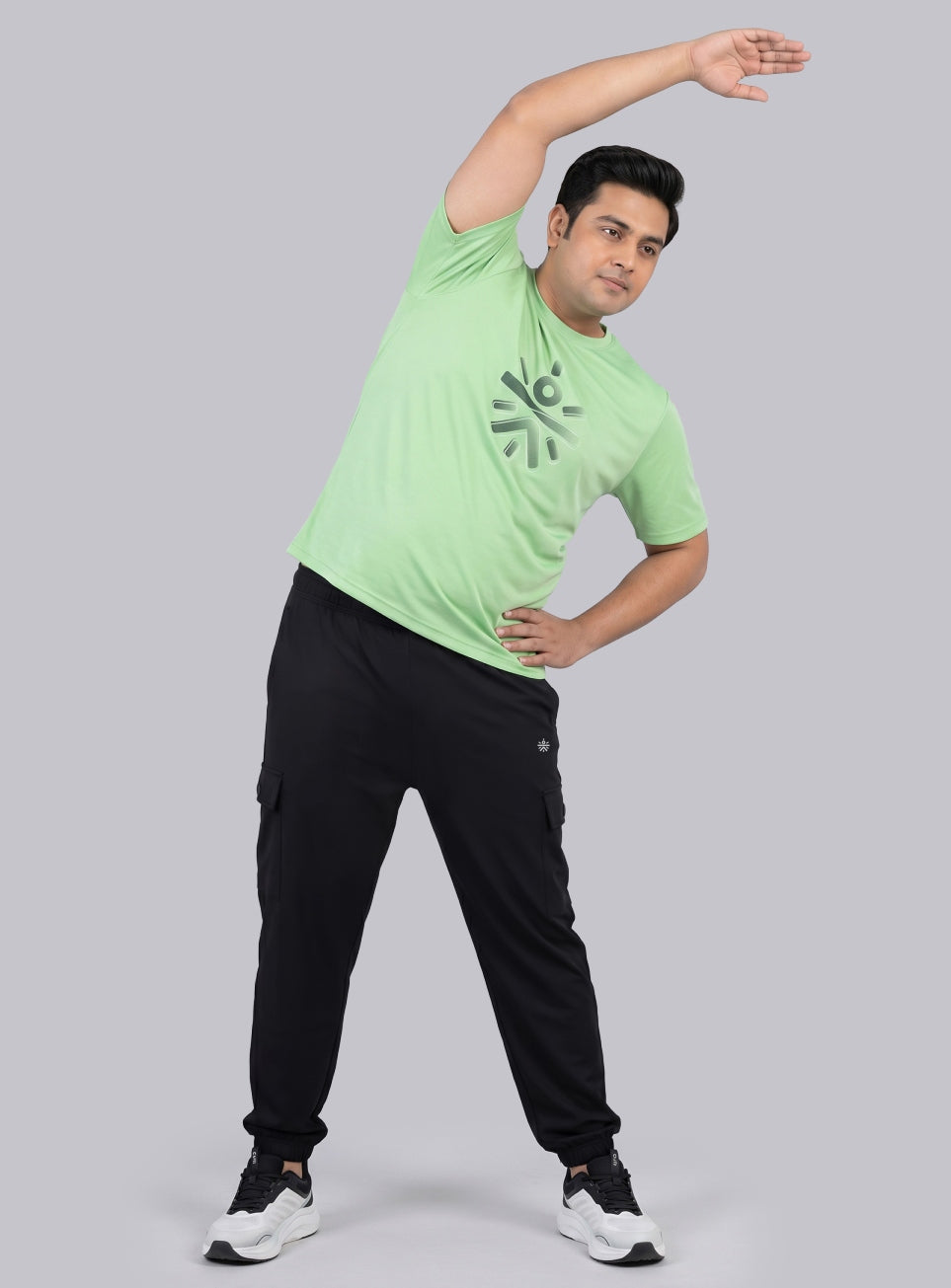 Men's Black Cargo Training Plus Size Joggers