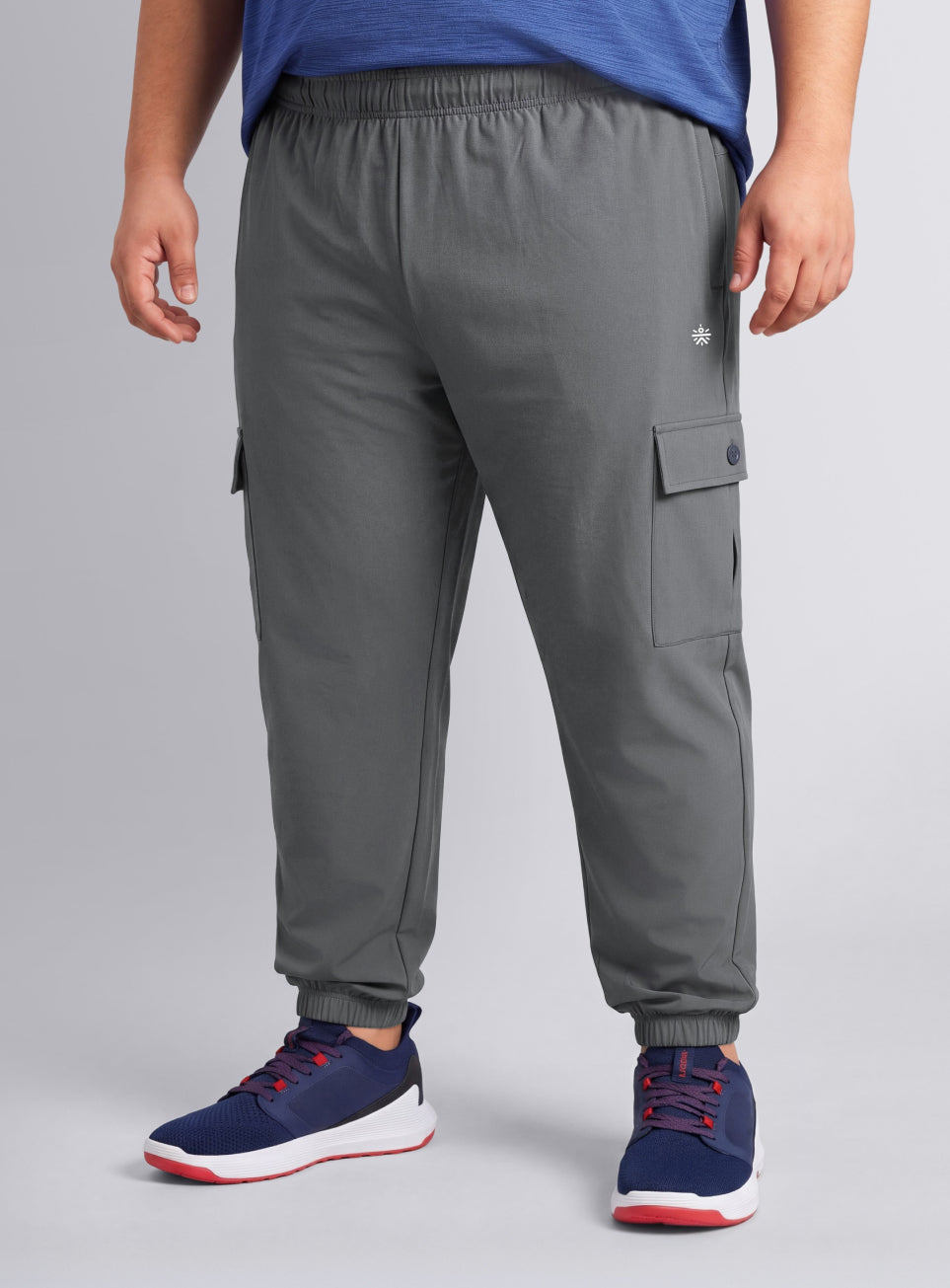 Men's Grey Modular Training Plus size Joggers