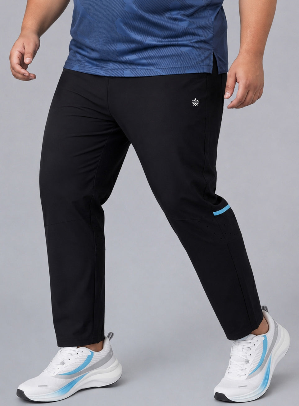 Men's Black Train In Train Out Premium Plus Size Trackpants
