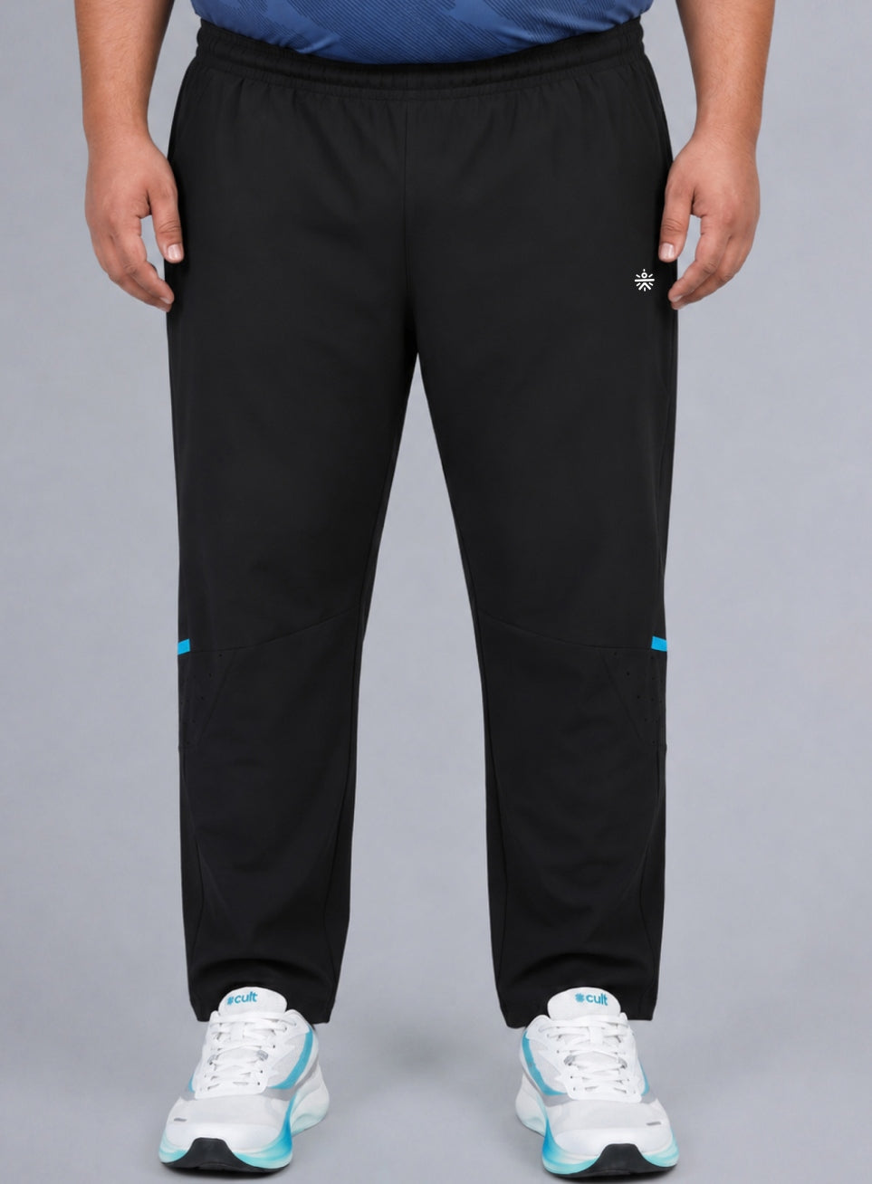 Men's Black Train In Train Out Premium Plus Size Trackpants