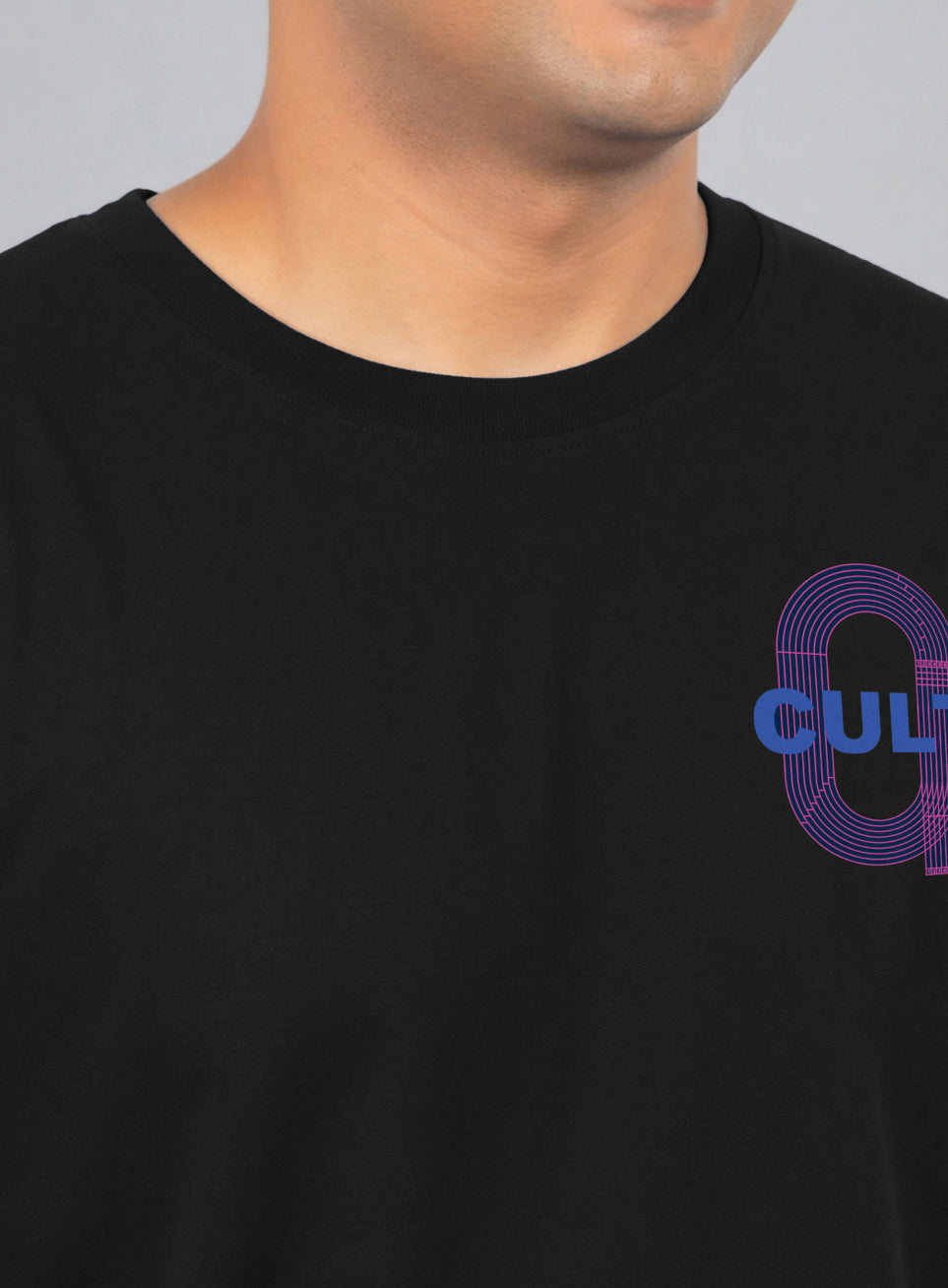 Mens Black Sporty Racertrack Plus Size T-Shirt