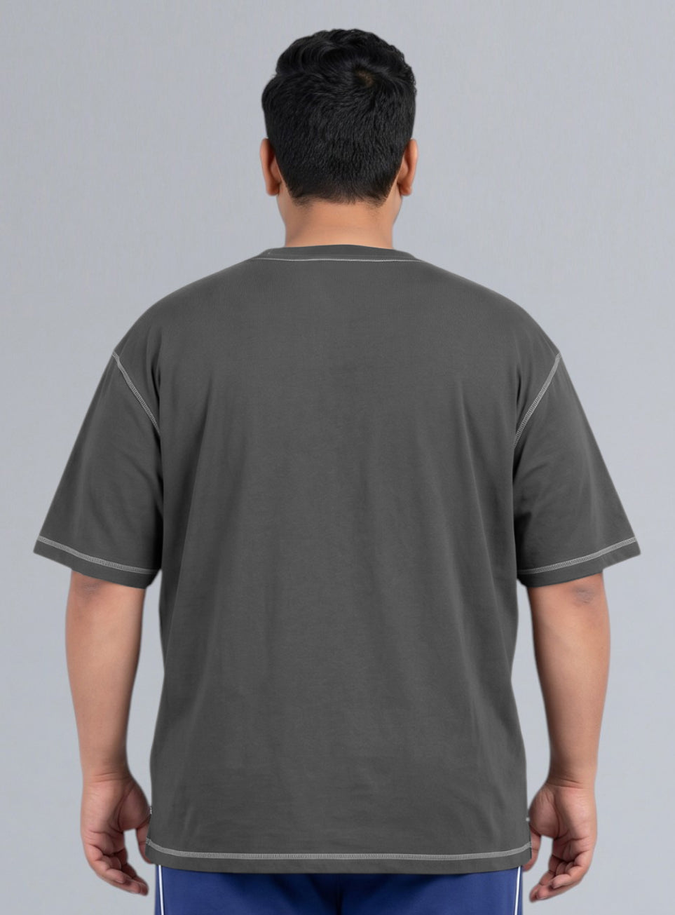 Men's Dark Grey Play Day Plus Size Oversized Fit T-shirt