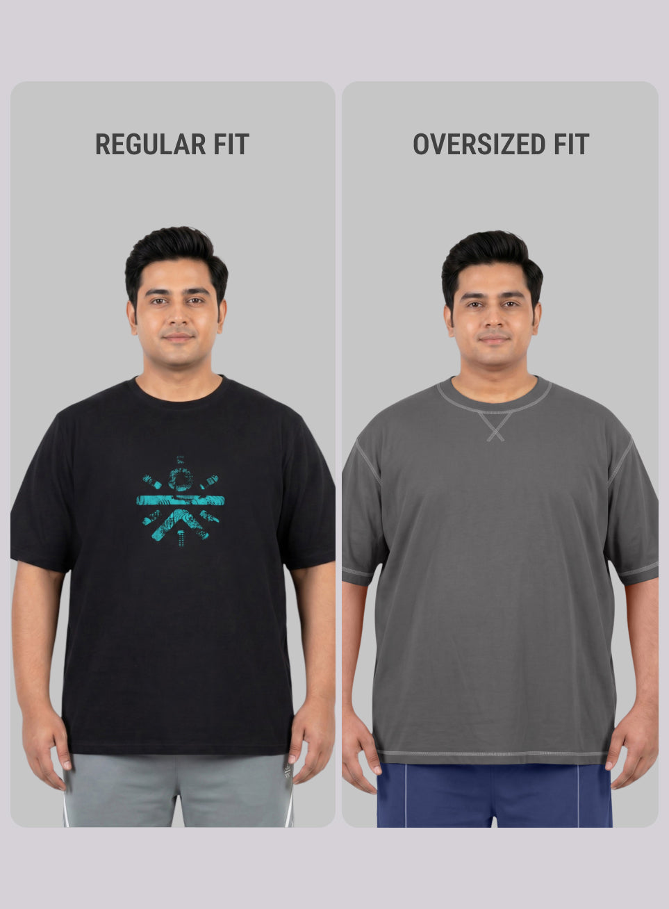 Men's Dark Grey Play Day Plus Size Oversized Fit T-shirt