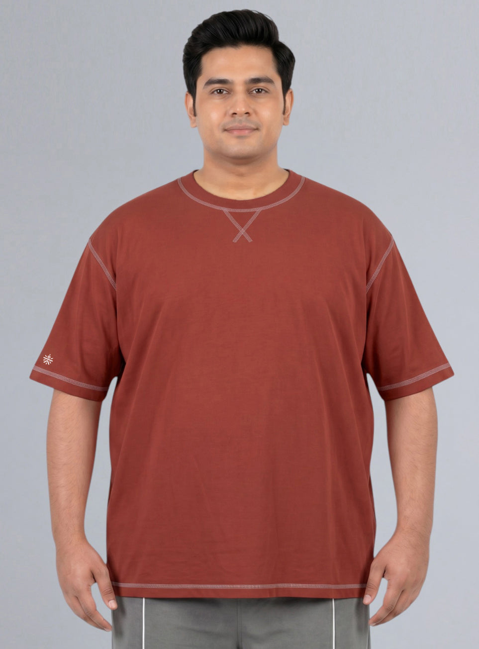 Men's Rust Play Day Plus Size Oversized Fit T-shirt