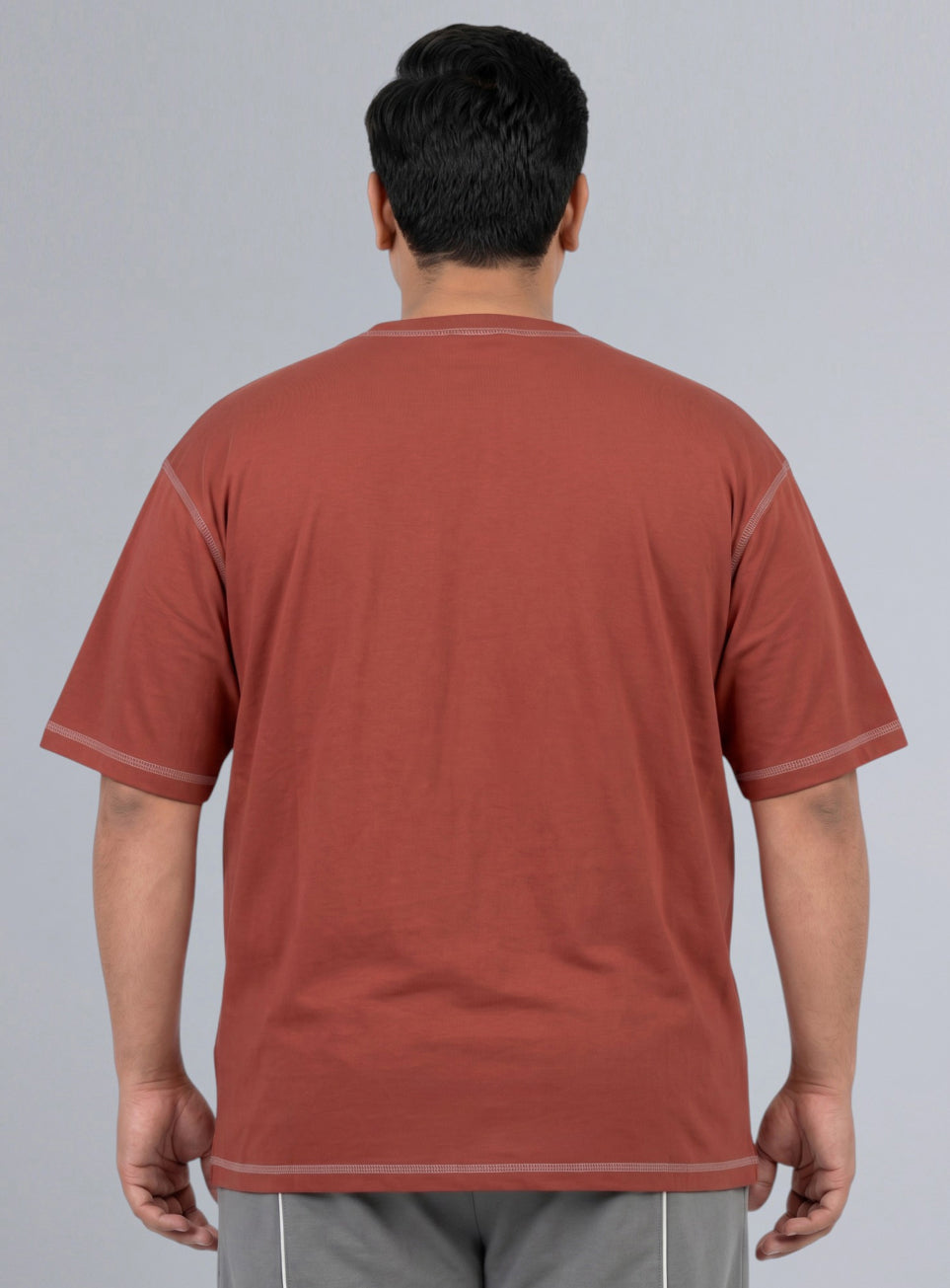 Men's Rust Play Day Plus Size Oversized Fit T-shirt