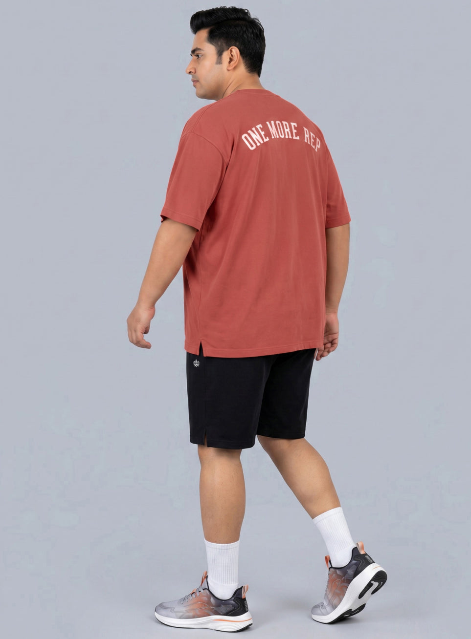 Men's Rust One More Rep Graphic Plus Size Oversized Fit T-shirt